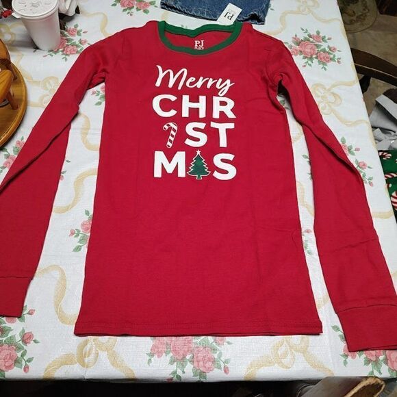 New Childrens Place Merry Christmas Pajama Set Size Girl's 16 - Picture 1 of 3